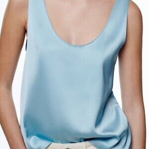 Zara Blue Relaxed Tank Top